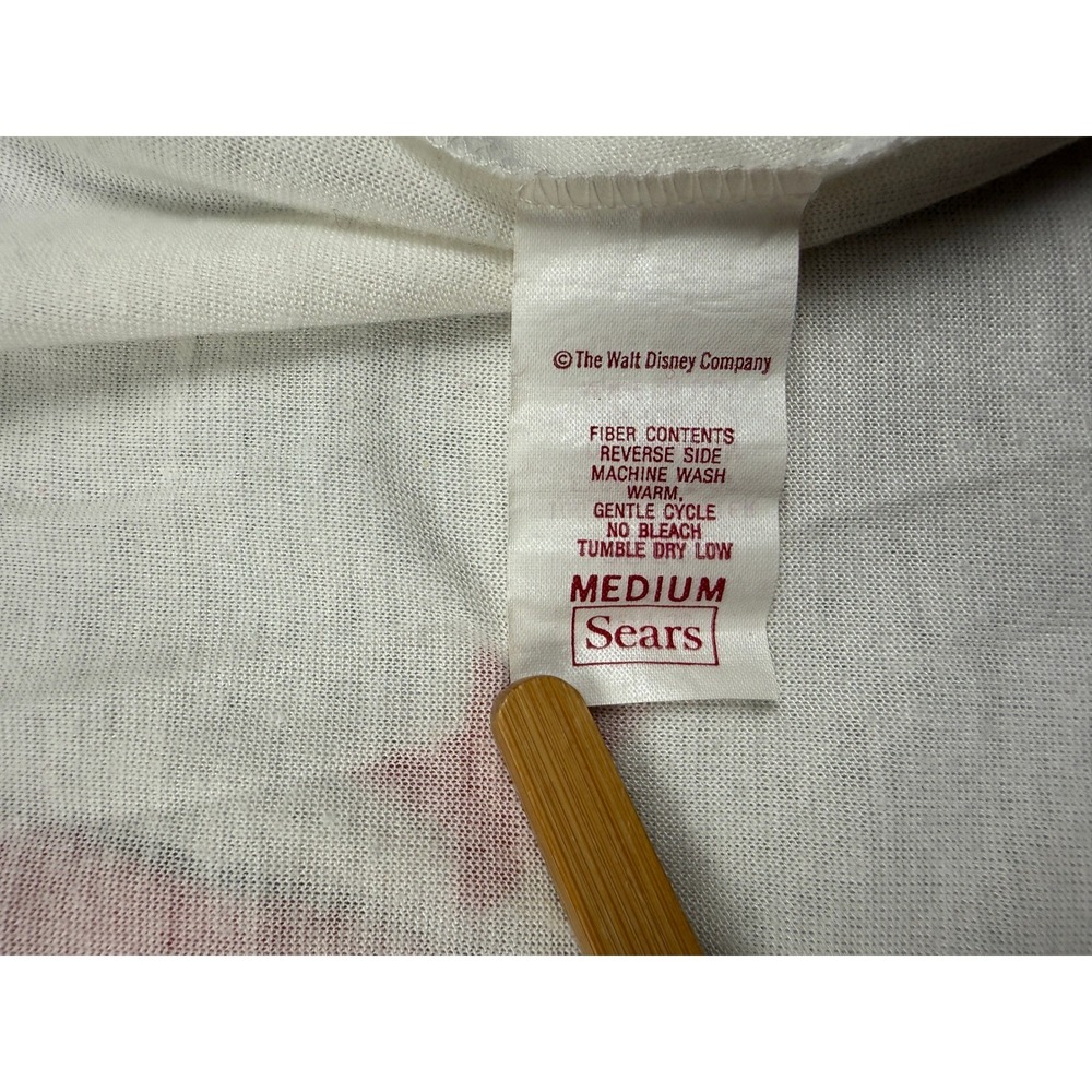 Vtg Mickey Mouse Club Nightshirt Sears Tracyanne White Red Stars Logo M 80s Usa View 4